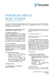 Leistungsbeschreibung Stroage as a Service (StaaS) Object Storage